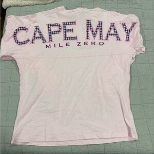West Trend Cape May NJ Oversized Spirit Jersey Pink Blue Gingham Size Small